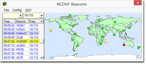 Logger32 - NCDXF Beacons Window