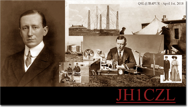 QSL@JR4PUR #014 - Guglielmo Marconi (1874-1937)