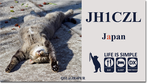 QSL@JR4PUR #024 - Sleeping Cat